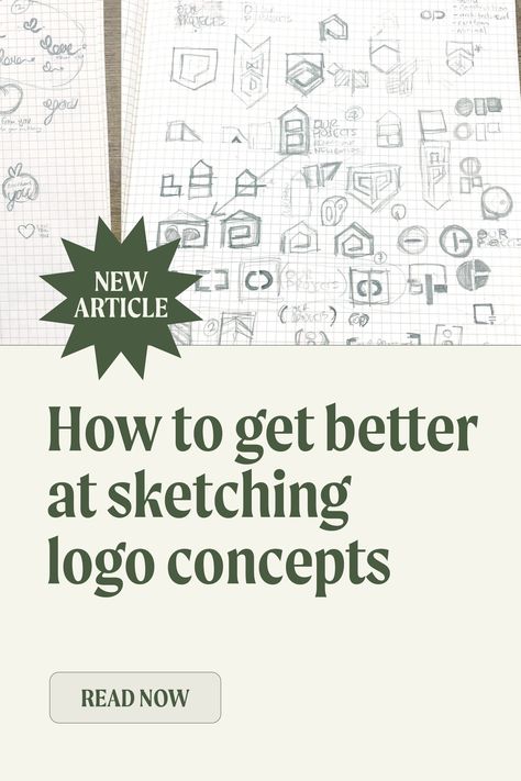 As a logo designer, do you make the best out of the sketching stage of your logo design process? Or perhaps, do you skip this step? And as a result, do your logo concepts end up feeling meaningless and uninspired? In this article, I detail the sketching process I use to generate original and inspired ideas for logo concepts. #logodesign #logoinspiration #logoideas Logo Sketches Process, Logo Making Process, How To Design A Logo, Logo Design Process Sketches, Sketching Process, Logo Sketch Design, Graphic Design Activities, Design Process Steps, How To Sketch