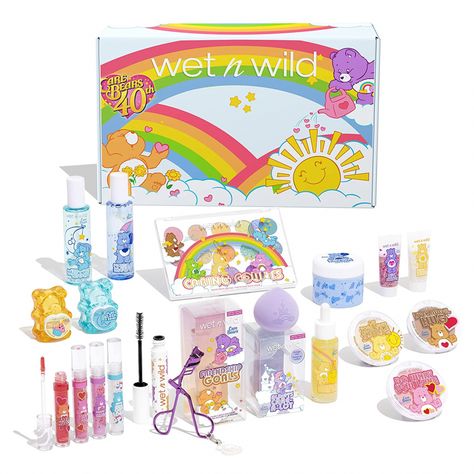 Wet n Wild Care Bears Makeup Collection Box - YouLoveIt.com Care Bears Makeup, Bear Makeup, Complete Makeup, Wet N Wild Makeup, Shimmer Lip Gloss, Makeup Pallets, Unicorn Card, How To Apply Foundation, Collection Box