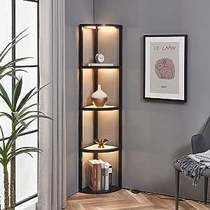 Curio Cabinet Displays, Lamp With Shelves, Glass Bookshelves, Glass Display Shelves, Corner Display Cabinet, Corner Display Unit, Shelf Lamp, Corner Floor Lamp, Ikea Living Room