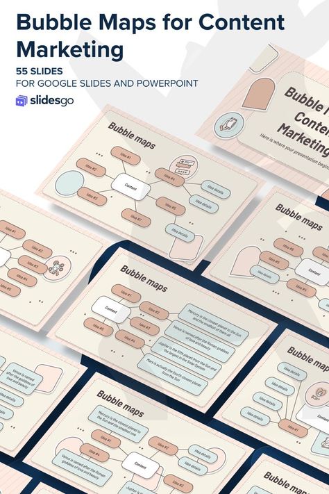 Bubble Maps for Content Marketing Bubble Map Ideas, Content Marketing Ideas, Bubble Map, Free Ppt Template, Powerpoint Slide Designs, Power Points, Powerpoint Design Templates, Power Point Template, Creative Company