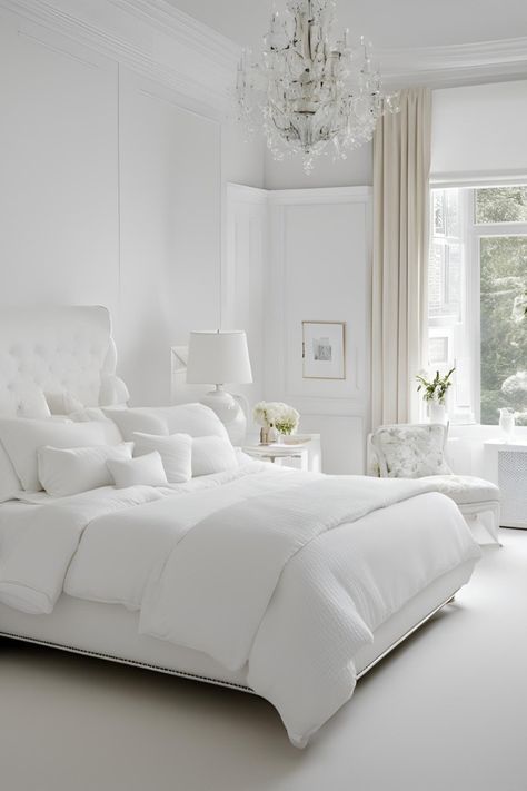 Modern Luxury Small Bedroom, Luxury Small Bedroom, White Company Bedroom, Elegant White Bedroom, Modern Luxury Bedroom Furniture, Top Bedroom Ideas, Modern Luxury Bedroom Design, Coastal Style Bedroom, All White Bedroom