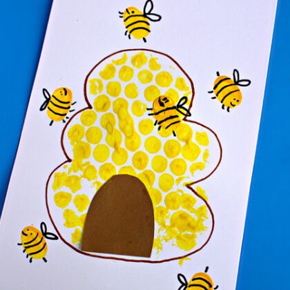 Yellow Crafts for Toddlers with Creative Activities! • K4 Craft Bubble Wrap Art, Bee Hive Craft, Bee Crafts For Kids, Sun Crafts, Bee Activities, Yellow Crafts, Spring Crafts For Kids, Bee Crafts, Bee Art