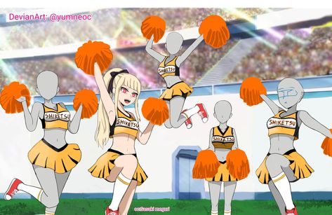 Bnha Cheerleader, Mha Oc Base, Ych Base, Mha Oc, Oc Base, Tattoo Sketches, Cheerleading, Random Stuff, Festival