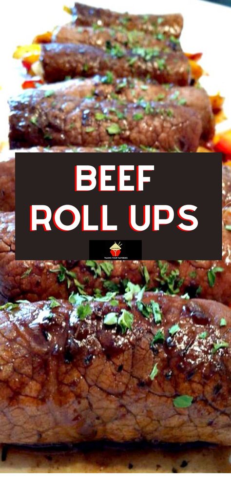 Roll Up Recipes, Ground Beef Roll, Sliced Beef Recipes, Steak Roll Ups, Beef Roll Ups, Roast Beef Dinner, Beef Wraps, Sliced Roast Beef, Beef Round