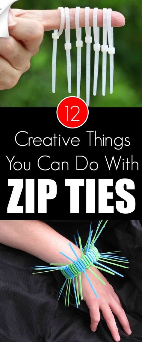 12 Creative Things You Can Do With Zip Ties Right Now Cable Tie Art, Zip Tie Art, Escape Zip Ties, Tie Art, Futuristic Costume, Gear Tie, Diy Glasses, Rubber Band Crafts, Flax Weaving