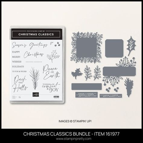 Christmas Classics, Scrapbooking Journal, Gatefold Cards, Happy Merry Christmas, Tampons Transparents, Merry Christmas Wishes, Card Making Supplies, Stampin Up Christmas, Embossed Cards