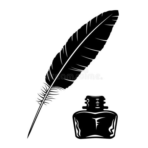 Feather and ink bottle. Vector feather and ink bottle icon , #ad, #bottle, #ink, #Feather, #icon, #feather #ad Ink Feather, Bottle Icon, Bottle Vector, Feather Icon, Viking Tattoo Symbol, Sketchbook Challenge, Feather Drawing, Creative Writing Ideas, Quill And Ink