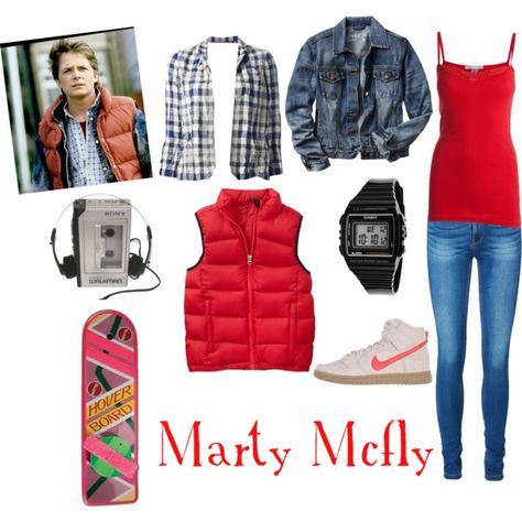 Marty Mcfly Women Costume, Marty Mcfly Costume, Titan Costume, Attack On Titan Costume, Cartoon Halloween Costumes, 80s Costumes, Easy Cosplay, Daniela Gregis, 80s Costume