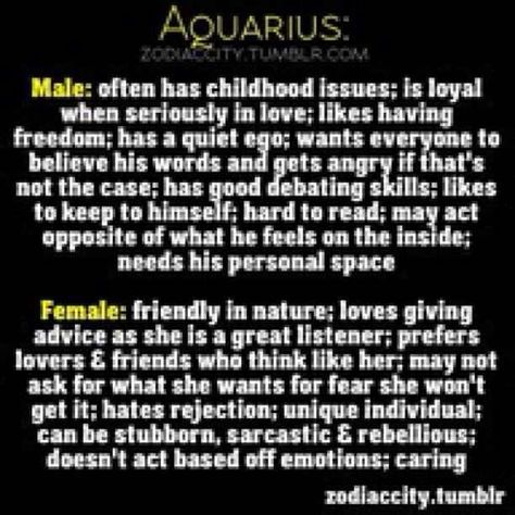 Male vs. Female Aquarius Male, Aquarius Traits, Aquarius Life, Aquarius Truths, Aquarius Love, Astrology Aquarius, Aquarius Quotes, Aquarius Horoscope, Aquarius Woman