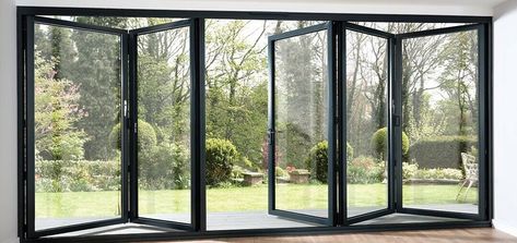 Bifold glass doors