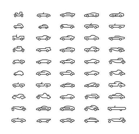 Dainty Car Tattoos, Car Pictogram, Car Symbol, Auto Tattoo, Car Symbols, Car Icon, Car Evolution, Eye Chart, Car Tattoos