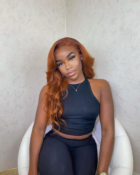 Ginger Body Wave, Wigs Orange, Ginger Wig, Good Quality Wigs, Ginger Hair Color, Lace Frontal Wigs, Dyed Natural Hair, Birthday Hair, Colored Wigs