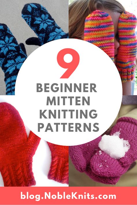 Easy Mitten Knitting Patterns for Beginners Baby Mittens Knitting Pattern, Baby Mittens Knitting, Mittens Knitting Pattern, Stranded Knitting Patterns, Mittens Knitting, Knitting Patterns For Beginners, Knitted Mittens Pattern, Knitting For Beginners Hats, Easy Knitting Projects