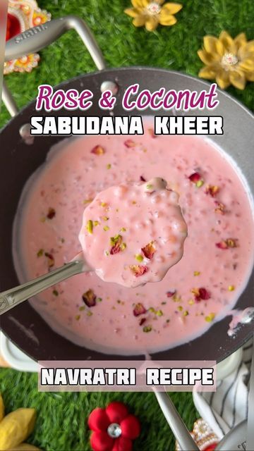 Sabudana Kheer, Farali Recipes, Tender Coconut, Navratri Recipes, Iron Cookware, Cast Iron Cookware, 15 Minutes, Almond, Coconut