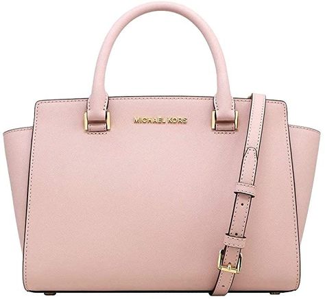 Amazon.com: Michael Kors Selma Saffiano Leather Medium Top Zip Satchel Bag (Blossom): Shoes Michael Kors Selma Medium, Michael Kors Selma, Bags Michael Kors, Favorite Handbags, Michael Kors Shoulder Bag, Leather Satchel Bag, Best Bags, Purses Michael Kors, Satchel Bag