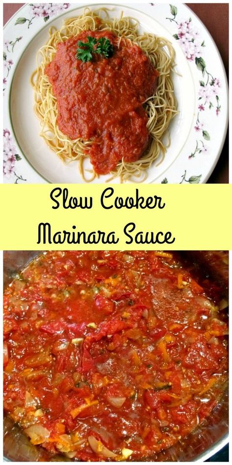 Slow Cooker Marinara, Healthy Recipes Crockpot, Easy Marinara Sauce, Recipes Potato, Marinara Sauce Recipe, Marinara Sauce Homemade, Dinner Recipes Healthy, Homemade Marinara, Crock Pot Slow Cooker