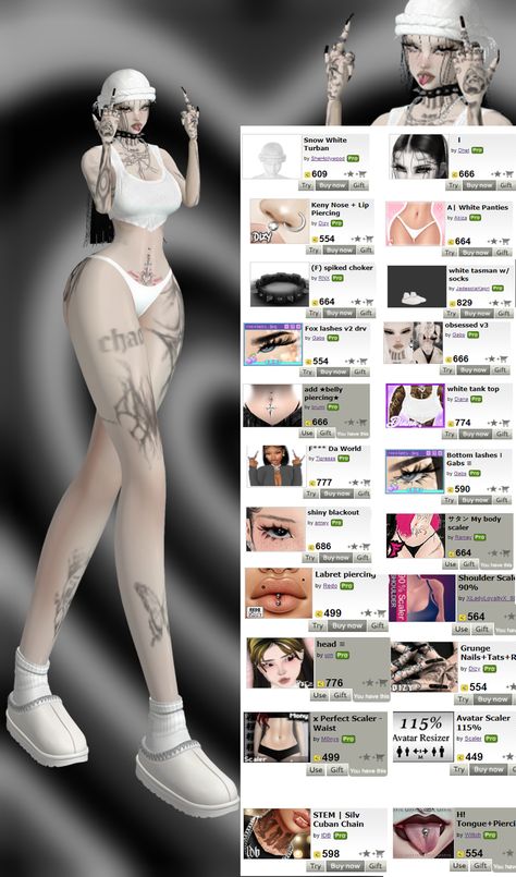 Imvu Long Leg Avi, Baddie Outfits Imvu, Imvu Outfits Under 4000 Credits, Imvu Outfits Ideas Cute Y2k, Imvu Body Scales Ideas, Y2k Imvu Outfits, Imvu Bio Ideas, Imvu Body Scales, Imvu Aesthetic Outfits