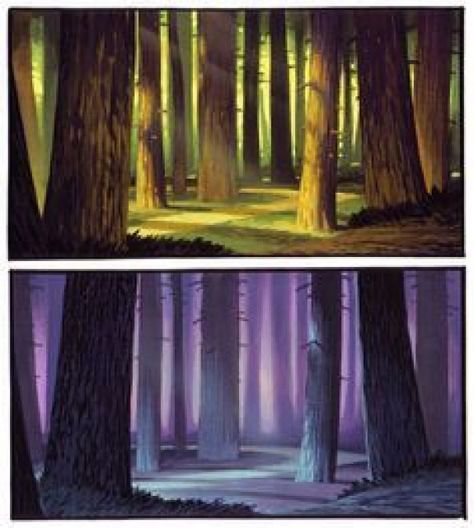 One of the things I looove about concept art--seeing the same setting with different lighting and colors. It changes the mood of the scene so much! #conceptartdrawing #concept #art #drawing #perspective Concept Art Landscape, 동화 삽화, Color Script, Landscape Concept, Tree Illustration, Cartoon Background, Poses References, Tree Forest, Landscape Illustration