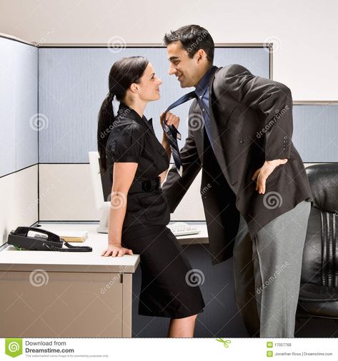 Co-workers kissing in office cubicle. Co-workers flirting in an office cubicle #Sponsored , #kissing, #workers, #office, #cubicle, #flirting Flirting Reference Poses, Flirting Poses, Office Kiss, Office Couple, Office Romance, Office Cubicle, Couple Romance, Half Body, Pose References