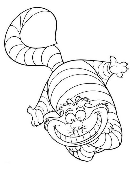 Curioser Curioser, Cartoon Characters Coloring Pages, Cat Coloring Pages, Cat Coloring, Disney Alice, Cheshire Cat, Cat Colors, Printable Designs, Printable Coloring Pages