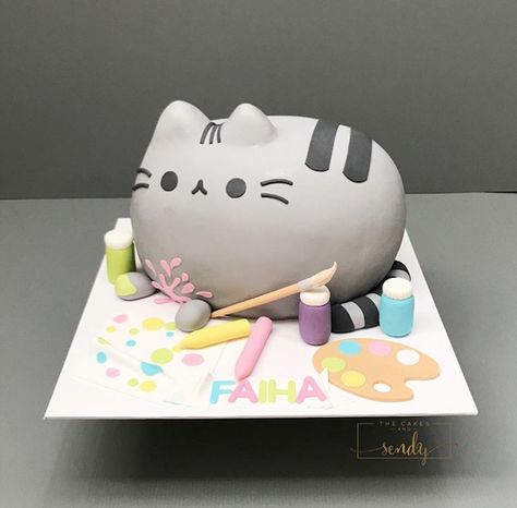 pusheen birthday cake - Google Search Pusheen Cake, Cat Birthday Cake, Pusheen Birthday, Kitten Birthday Party, Birthday Cake For Cat, Hello Kitty Birthday Cake, Satin Ice Fondant, Pusheen The Cat, Cakes To Make