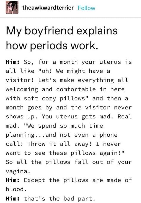 Tips For Boyfriends, Period Tips For Boyfriends, Funny Threads, Funny Period Jokes, Period Memes Funny, Period Quotes, Period Jokes, About Periods, Period Tips