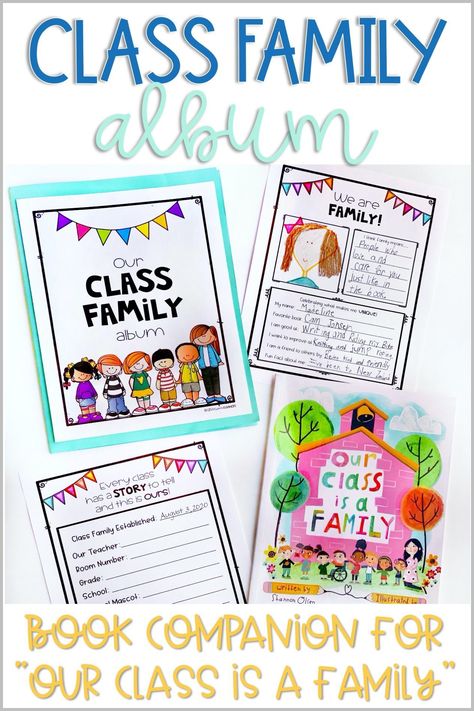 A back to school book companion for the read aloud "Our Class is a Family." Students create a Class Family Album as an extension activity after reading aloud the story. Great first day of school activity for social emotional learning and class community and the beginning of the year. Implement as literacy center or writing center In This Classroom We Are Family, Our Class Is A Family Free Printable, Same Same But Different Book Activities, In This Class We Are Family, Kindergarten Class Book Ideas, Our Class Is A Family Activities Free, My Class Is A Family Activities, Our Classroom Is A Family, The Day You Begin Book Activities