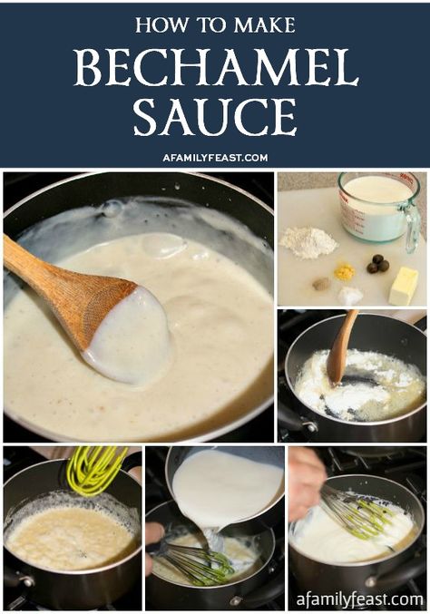 We’re back today with another Cooking Lesson – our instructional posts that provide you with more details, as well as step-by-step photos for some of the cooking techniques we use in our recipes! Today’s lesson Bechemel Sauce, Bechamel Recipe, Bechamel Sauce Recipe, Sunday Cooking, Béchamel Sauce, French Sauces, Marinade Sauce, Gravy Sauce, Bechamel Sauce