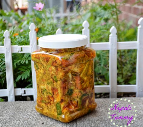 Nepali Pickle, Tibetan Recipes, Nepali Recipes, Indian Pickle Recipe, Indian Pickles, Tibetan Food, Nepalese Food, Nepal Food, Cape Malay