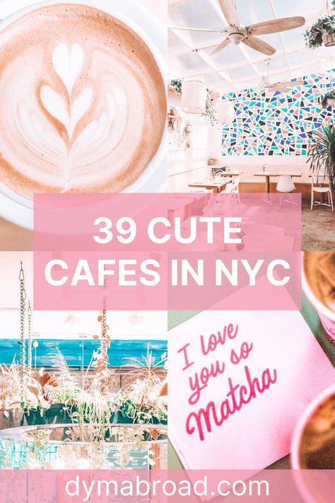 Cute Cafes In Nyc, New York Cafes, Nyc Cafe Aesthetic, Nyc Cafes, Best Pizza In Nyc, Cookies Nyc, Dumbo Nyc, New York Cafe, Cafe Nyc