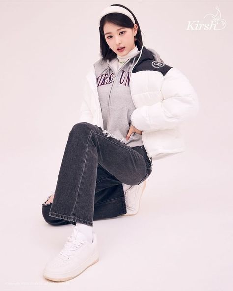 ive jang wonyoung winter outfit lookbook for kirsh Wonyoung Pics, Ivory Tops, Winter Fits, Kpop Outfits, Looks Vintage, Britney Spears, Instagram Update, Look Fashion, Fashion Inspo Outfits