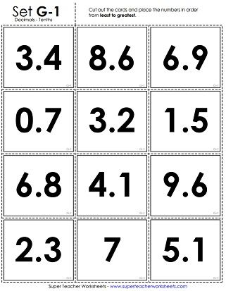 Ordering Decimals (Printable Cards) Decimal Activities, Fractions To Decimals Worksheet, Fractions Decimals And Percentages, Anger Worksheets, Decimal Place Value, Fractions Anchor Chart, Ordering Decimals, Decimals Activity, Activities For Teachers