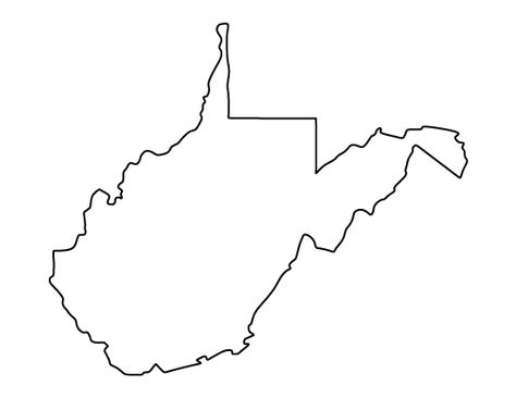 West Virginia pattern. Use the printable outline for crafts, creating stencils, scrapbooking, and more. Free PDF template to download and print at http://patternuniverse.com/download/west-virginia-pattern/ West Virginia Tattoo, Virginia Tattoo, Printable Outline, Homemade Shirts, Coloring Crafts, Kids Scrubs, Map Quilt, Animals Embroidery, Leather Tooling Patterns