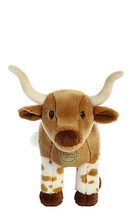 Longhorn Cow, White Patches, Hang Tags, Cute Designs, Stuffed Animal, Plush Toy, Plush Toys, Pet Toys, Aurora