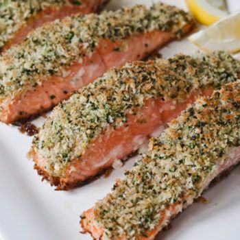 Salmon Panko, Asian Salmon Recipes, Crusted Salmon Recipes, Best Ina Garten Recipes, Parmesan Crusted Salmon, Barefoot Contessa Recipes, Garlic Butter Salmon, Ina Garten Recipes, Crusted Salmon