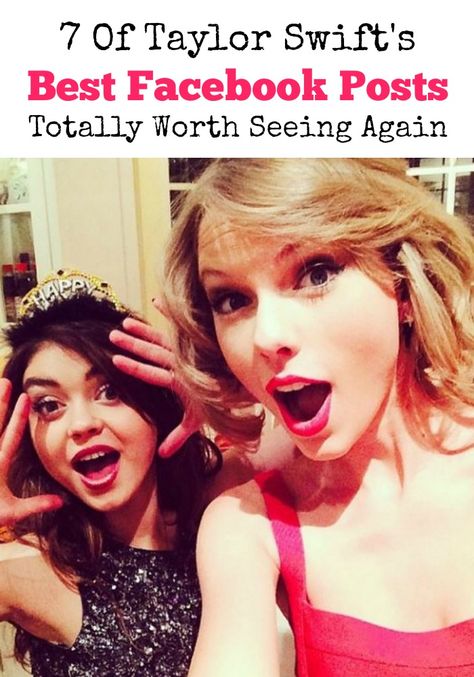 Taylor Swift best Facebook posts are an art that makes you feel like her bestie. See some of her best Facebook post, including watching her dance with a fan Taylor Swift Bangs, Meredith Gray, Taylor Swift 2014, Rihanna News, Friend Dates, Celebrity Selfies, Taylor Swift Photos, Taylor Swift New, Sarah Hyland