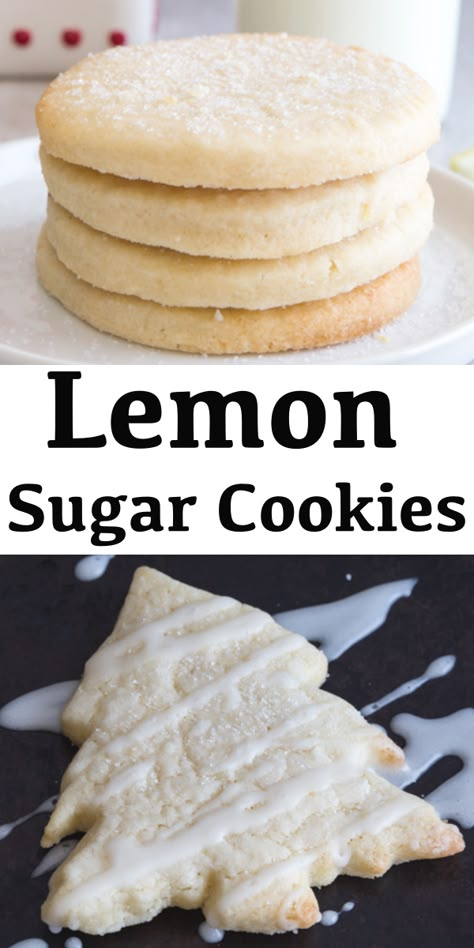 It's not the holidays without Sugar Cookies and these Lemon Cut-Out Cookies are perfect for your holiday dessert tray. The perfect cookies for lemon lovers. #sugarcookies #lemonsugarcookies #cookies #lemoncookies #Christmascookies Lemon Sugar Cookies Recipe, Lemon Shortbread Cookies, Cut Out Cookie Recipe, Lemon Cookies Recipes, Perfect Cookies, Lemon Sugar Cookies, Lemon Sugar, Cutout Sugar Cookies, Dessert Tray