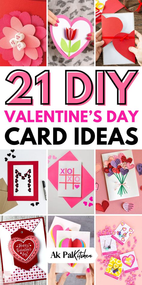 Discover creative DIY Valentines Day card ideas to express your love! Dive into our easy card crafts, from romantic cards for that special someone to funny and quirky designs, we have something for everyone. Explore handmade love cards, elegant watercolor techniques, and 3D pop-up surprises. Get inspired with our printable Valentine’s cards, ideal for last-minute creations. Whether it’s for him, her, or friends, our DIY Valentine’s card ideas will make your Valentine’s message truly memorable. Diy Valentine's Cards For Friends, 3d Valentine Cards, Handmade Love Cards, Diy Valentine's Gifts For Friends, Diy Valentines Day Card, Valentines Day Card Ideas, Diy Valentine's Gifts For Kids, Pop Up Valentine Cards, Friend Valentine Card