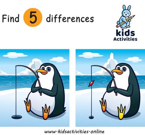 Spot 5 Differences Between Two Pictures Printable ⋆ Kids Activities 5 Differences Game, Different Between Two Pictures, Find The Difference Between Two Pictures, Spot Difference Pictures, Find Different Pictures For Kids, Find The Difference Pictures Kids, Difference Between Pictures, Find 5 Differences, Spot The Difference Printable