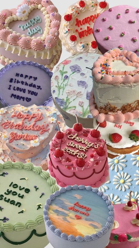 Asthetic Cakes Girl, 18th Birthday Cake Designs, 23 Bday, Food Reference, Feminine Urge, Beauty Cakes, Heart Cakes, Custom Birthday Cakes, 18th Birthday Cake