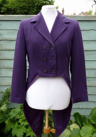 Purple Tailcoat, Upcycled Jackets, Joker Cosplay, Collared Greens, Mad Hatter, Halloween Ideas, Orange Yellow, Double Breasted, Women's Blazer