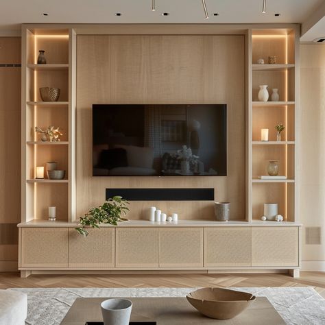 Tv Wall Unit Designs, Paula Fernandez, Tv Unit Ideas, Library Rooms, Tv Unit Designs, Drawing Room Furniture, Contemporary Home Design, Wall Unit Designs, Modern Tv Wall Units