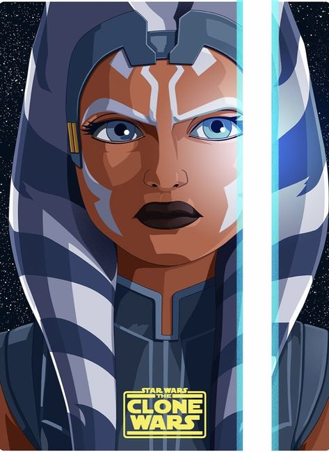 Ashoka Star Wars, Clone Wars Ahsoka, Ashoka Tano, Star Wars Painting, Star Wars Background, Star Wars Ahsoka, Star Wars Drawings, Star Wars Tattoo, The Clone Wars