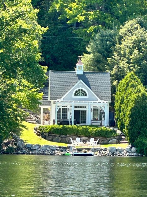 Cottage On The Water, Small Waterfront Cottage, Cottage House Tour, Tiny Home Lake House, Waterfront Homes Lake Cottages, Minnesota Lake House, Small Lake House Plans Open Floor, Small Lake Cottage Plans, Tiny Lake Cottage