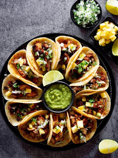 Tacos Al Pastor Tacos Ideas, Tacos Al Pastor, 20th Birthday Party, Taco Bar, 20th Birthday, Mexican Recipes, Taco Tuesday, Mexican Food Recipes, Tacos