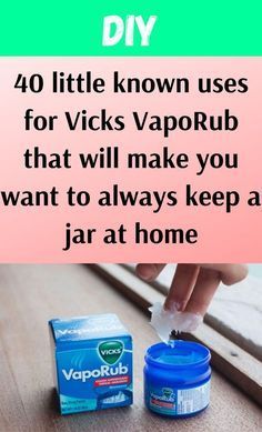 Vic Vaporub, Vapo Rub, Vicks Vapor Rub, 1000 Lifehacks, Vicks Vapor, Vicks Vaporub Uses, Uses For Vicks, Vapor Rub, Astuces Diy