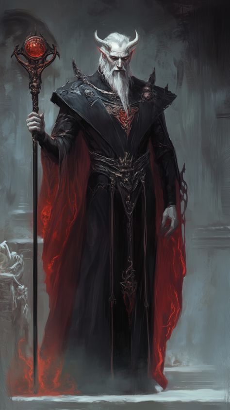 Vampire Demon Art, Dark Aasimar, Sci Fi Demon, Vampire Types, Royal Vampire Aesthetic, Tiefling Male Art, Gods Rpg, Dnd Demon, Demon Dnd