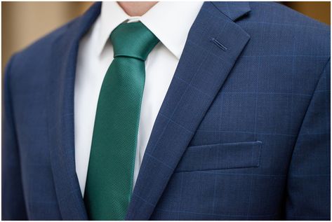 Navy Suit And Green Tie, Navy Blue Suit With Emerald Green Tie, Navy Suit With Green Tie, Navy Suit Green Tie, Blue And Green Suit, Suit With Green Tie, Acadia Elopement, Navy Blue Tux, Groom Blue Suit