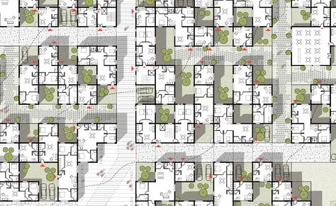 ADEPT - PROJECTS Modular Urban Design, Urban Planning Masterplan, Urbanism Plan, Housing Masterplan, Module Architecture, Patio Plan, Villa Architecture, Urban Analysis, Modular Housing