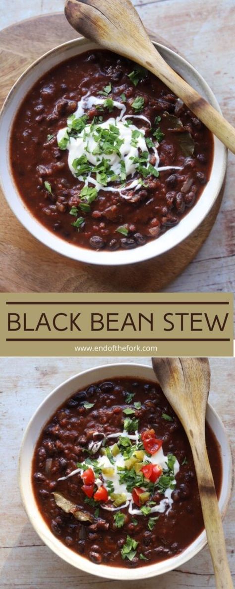 Black Bean Slow Cooker, Black Beans Stew, Black Bean Stew Recipes, Stew Beans Recipe, Stewed Black Beans, Bean Stew Vegetarian, Vegan Black Bean Soup, Soup With Rice, Eid Recipes